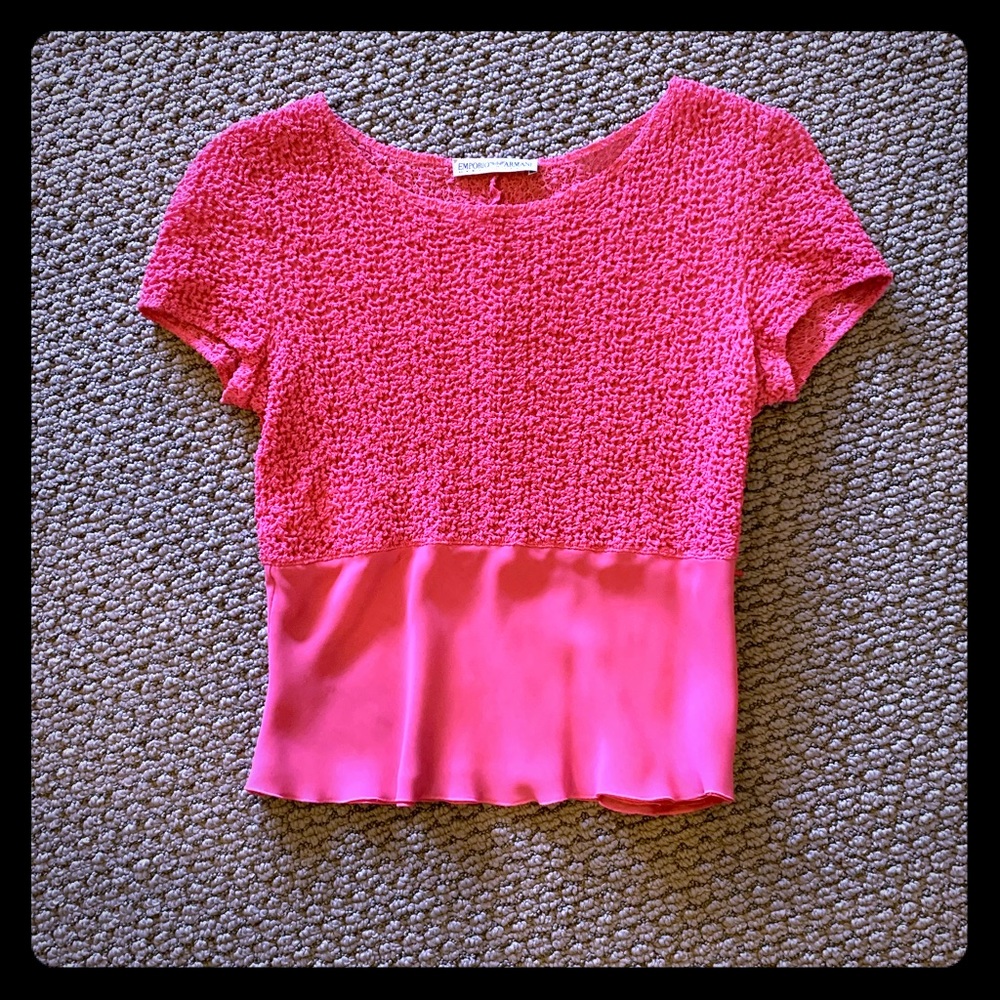 Armani pink short sleeved top